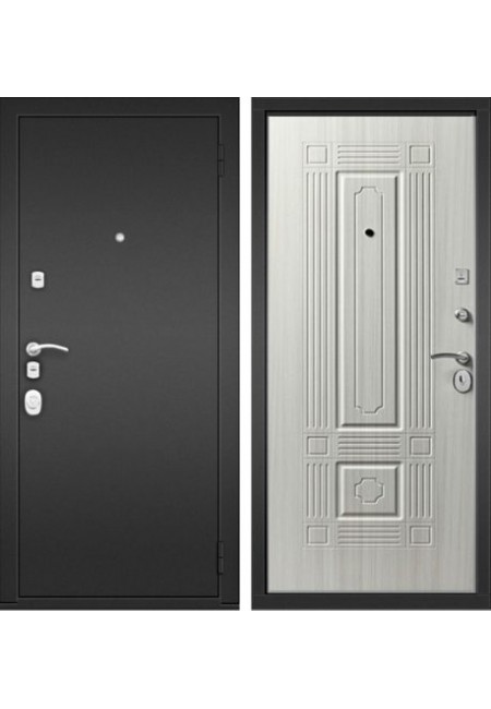 Межкомнатная дверь Входная дверь Стальной Стандарт S10 (Стальной Стандарт С10) Черный муар / Беленый дуб