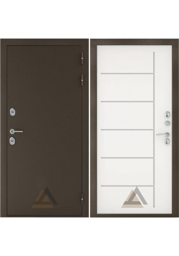 Входная дверь Двекрон Консул коричневый металлик с терморазрывом RAL 8017