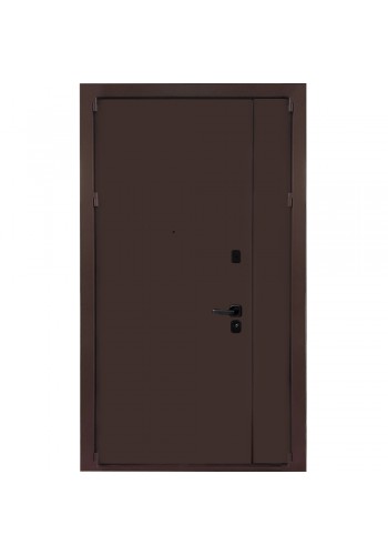 Двухстворчатая входная дверь Двекрон Mottura металл/металл RAL 8017 1300х2300