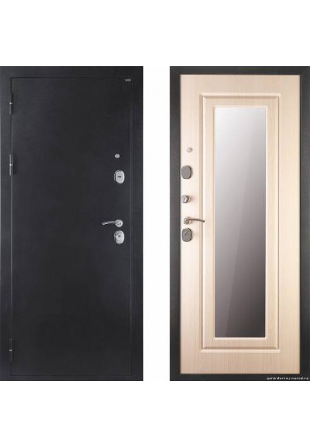 Купить дверь МД-09 (Зеркало) Беленый Дуб