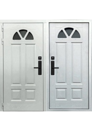 Электронная входная дверь Двекрон Arkano Home Эмаль Белая RAL 9016 со стеклопакетом