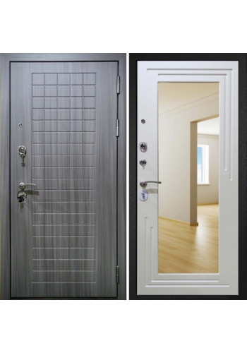 Электронная входная дверь Двекрон Arkano Home Сандал серый с зеркалом